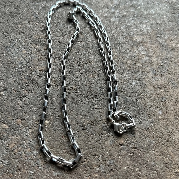 Mens Sterling Silver Link Chain Necklace 24 Inch - Picture 11 of 12